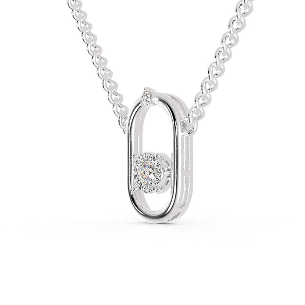 Jewelove™ Pendants Platinum Diamond Oval Shape Pendant for Women JL PT P 1203