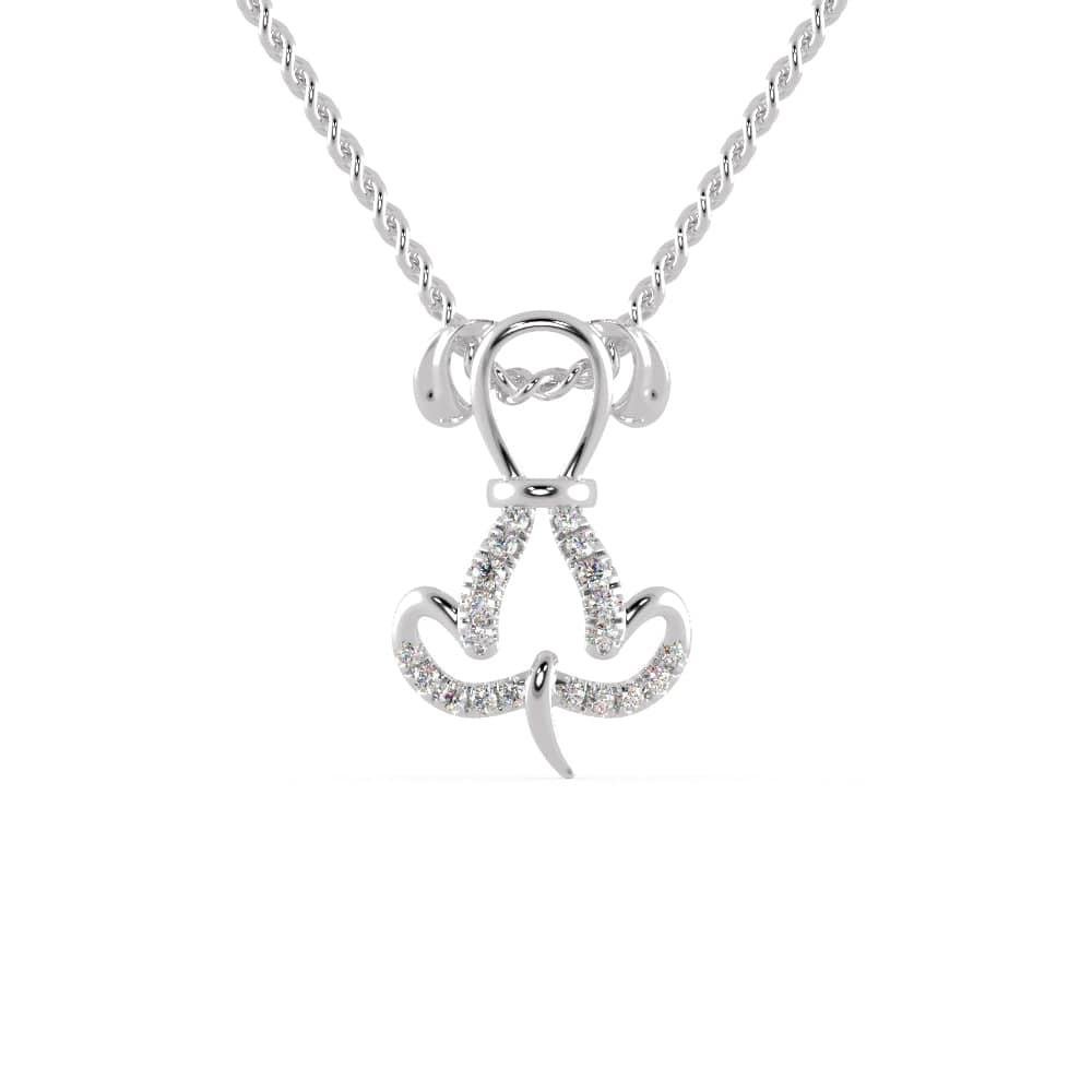 Jewelove™ Pendants SI IJ Platinum Diamond Pendant for Women JL PT P 1264