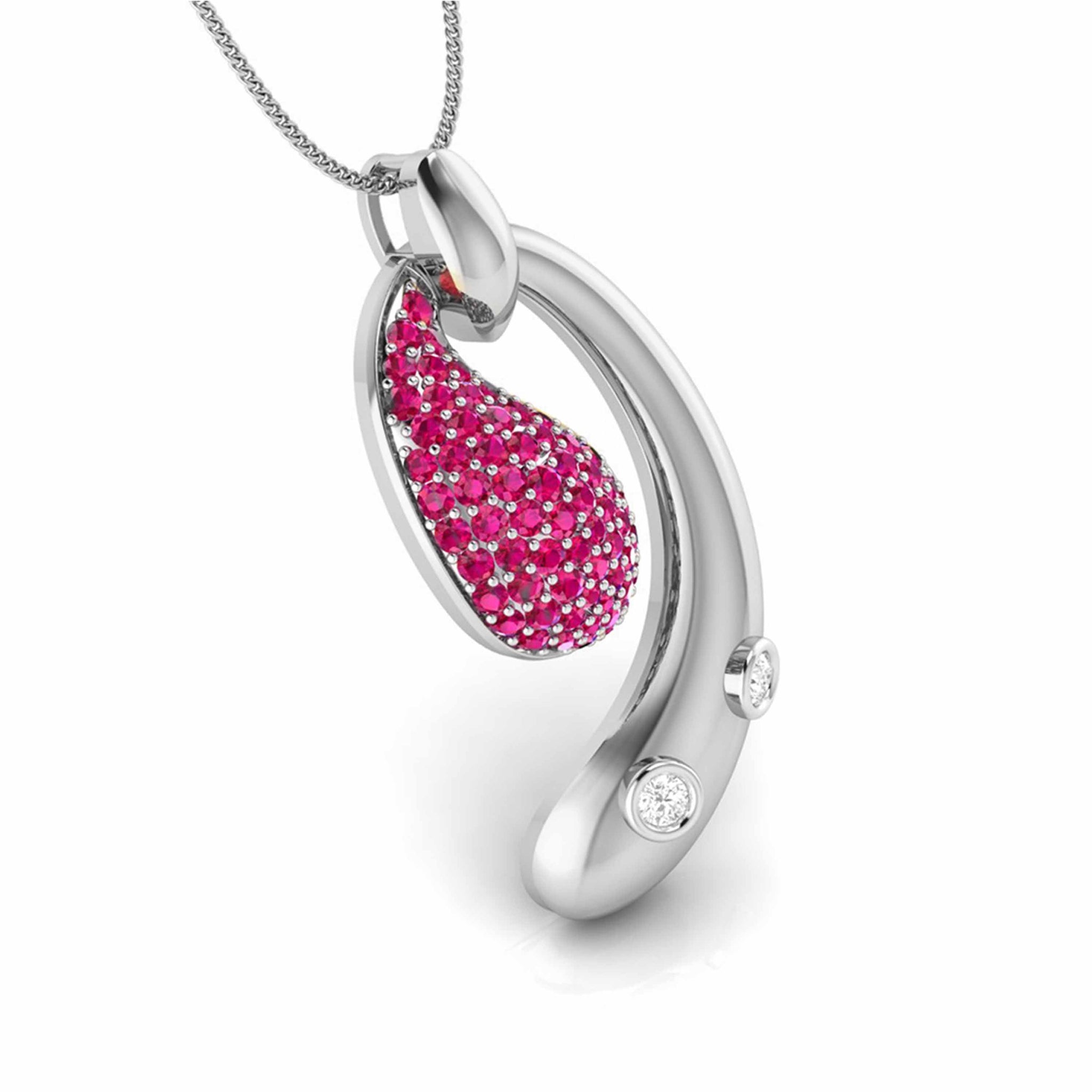 Jewelove™ Pendants Platinum Diamond Pendant for Women JL PT P NL8600