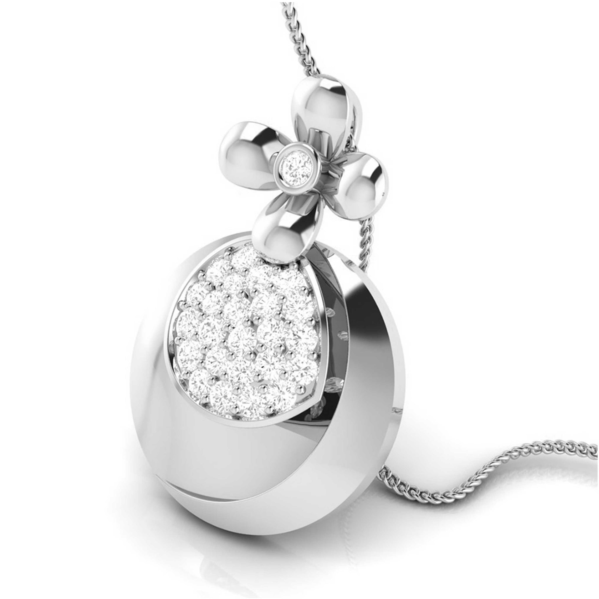 Jewelove™ Pendants & Earrings Platinum Diamond Pendant Set for Women JL PT P BT 40-A