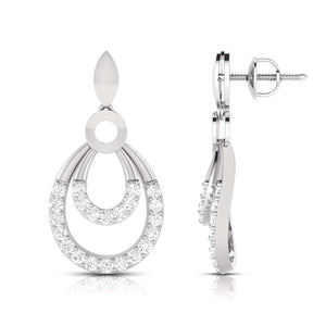 Jewelove™ Pendants & Earrings Platinum Diamond Pendant Set for Women JL PT P BT 76-A