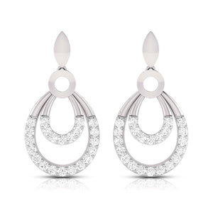 Jewelove™ Pendants & Earrings Platinum Diamond Pendant Set for Women JL PT P BT 76-A