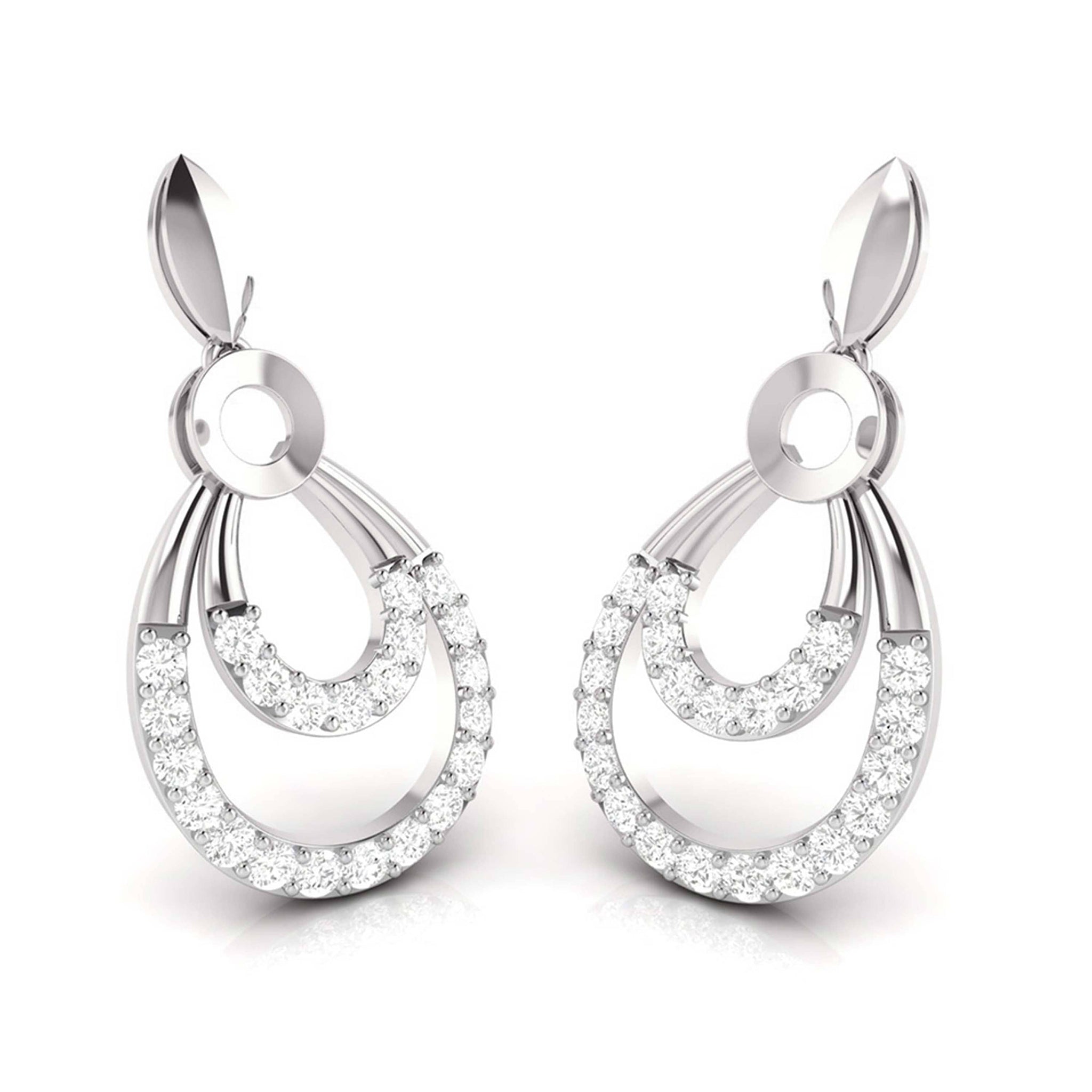 Jewelove™ Pendants & Earrings Earrings only Platinum Diamond Pendant Set for Women JL PT P BT 76-A