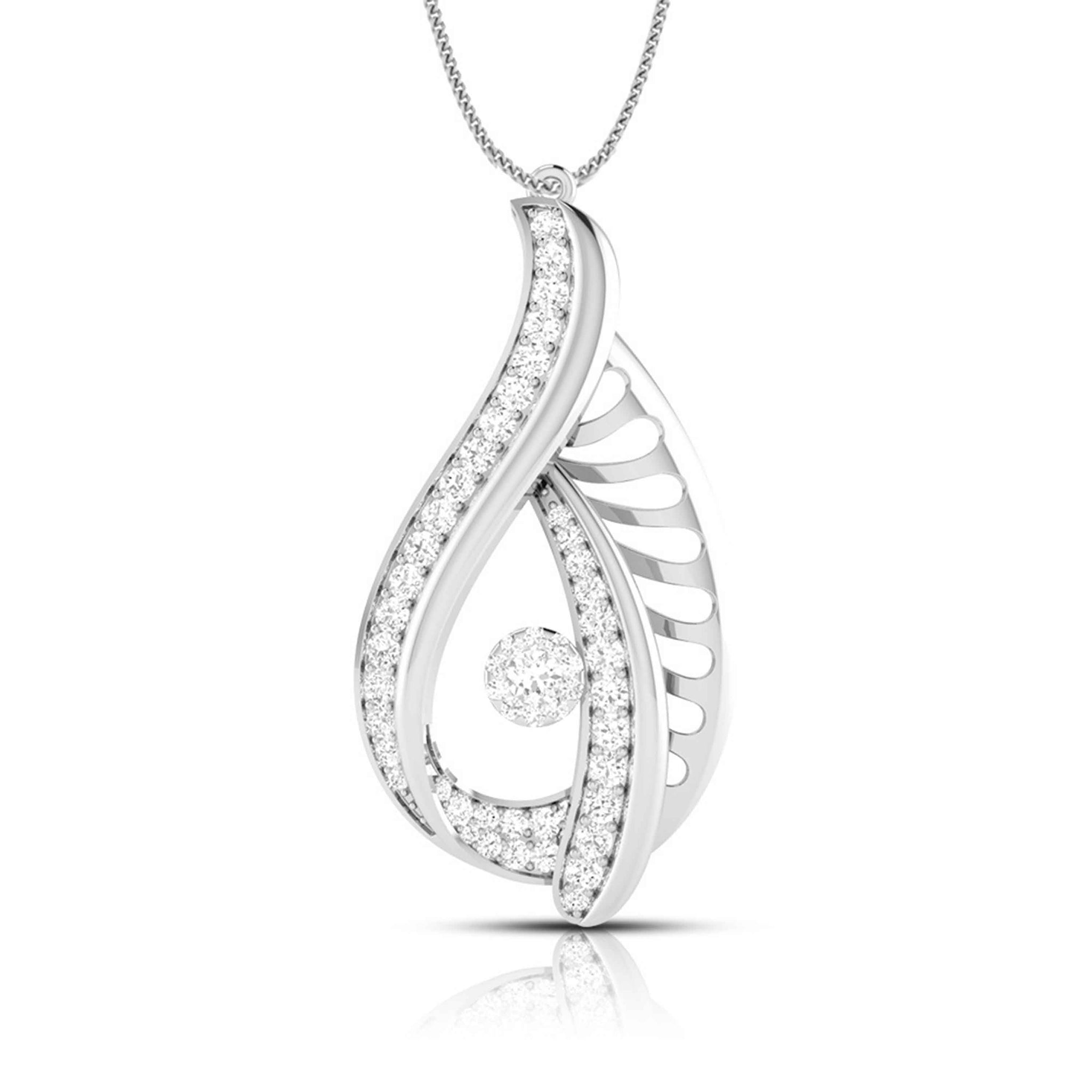 Jewelove™ Pendants & Earrings Platinum Diamond Pendant Set for Women JL PT P NL 8512