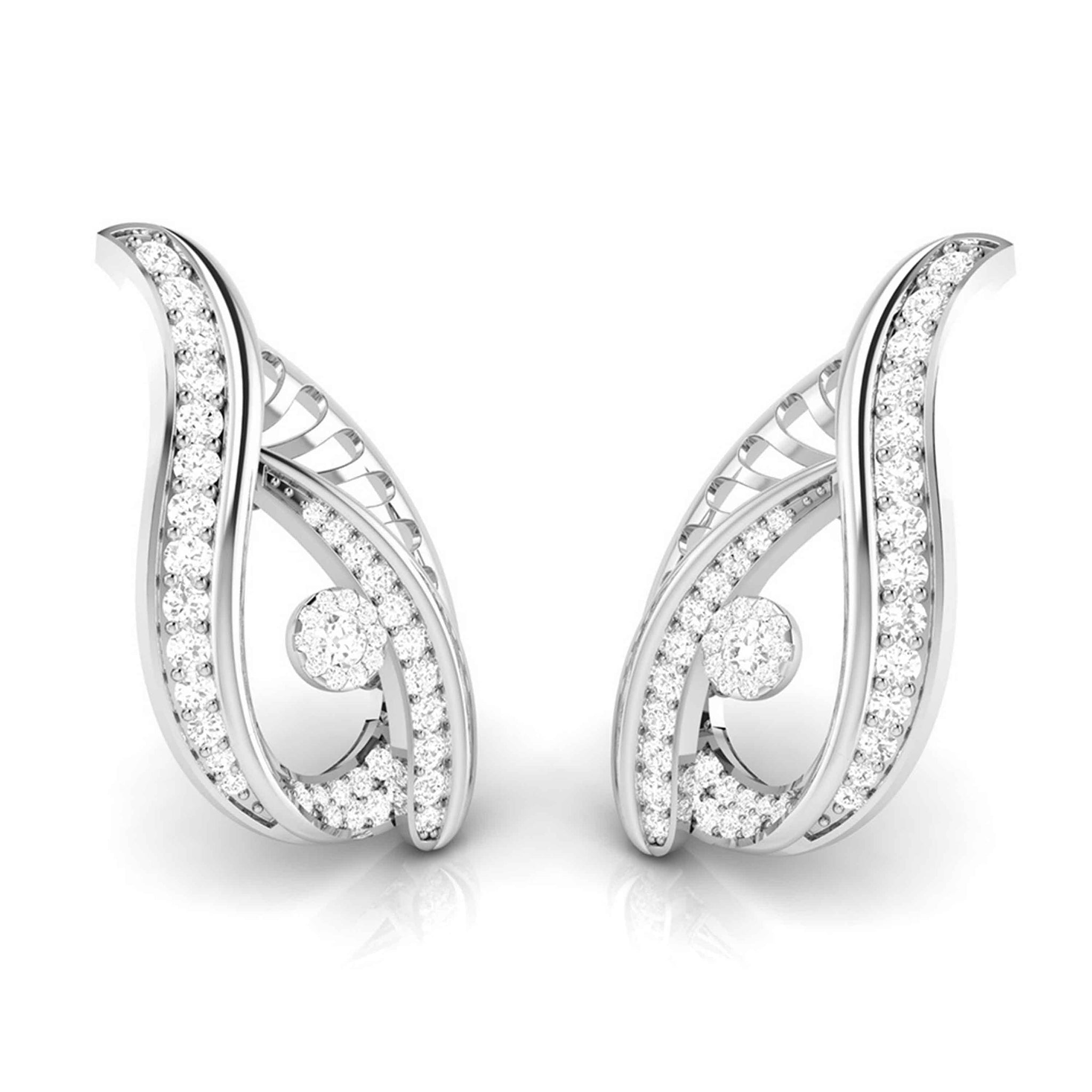 Jewelove™ Pendants & Earrings Platinum Diamond Pendant Set for Women JL PT P NL 8512