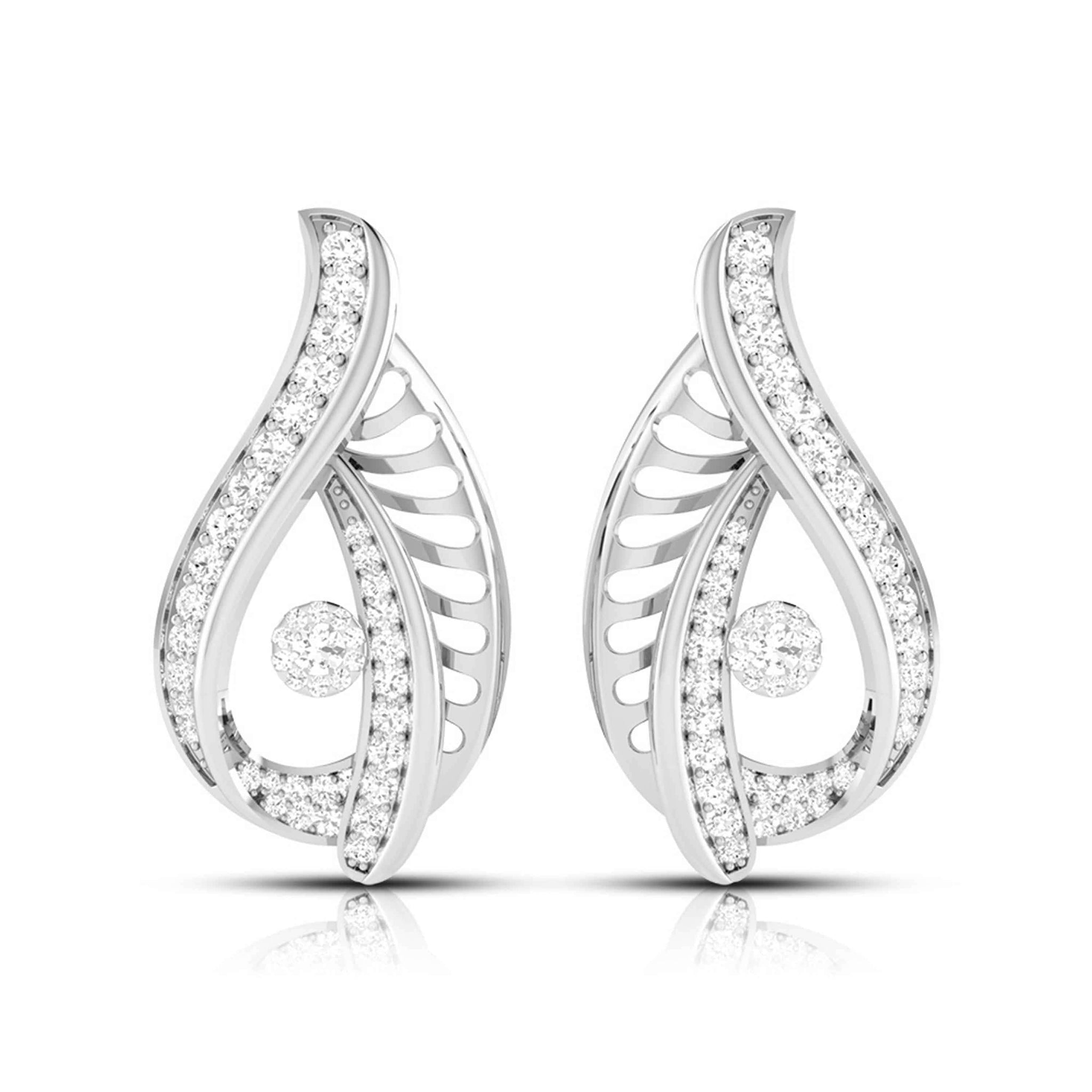 Jewelove™ Pendants & Earrings Platinum Diamond Pendant Set for Women JL PT P NL 8512