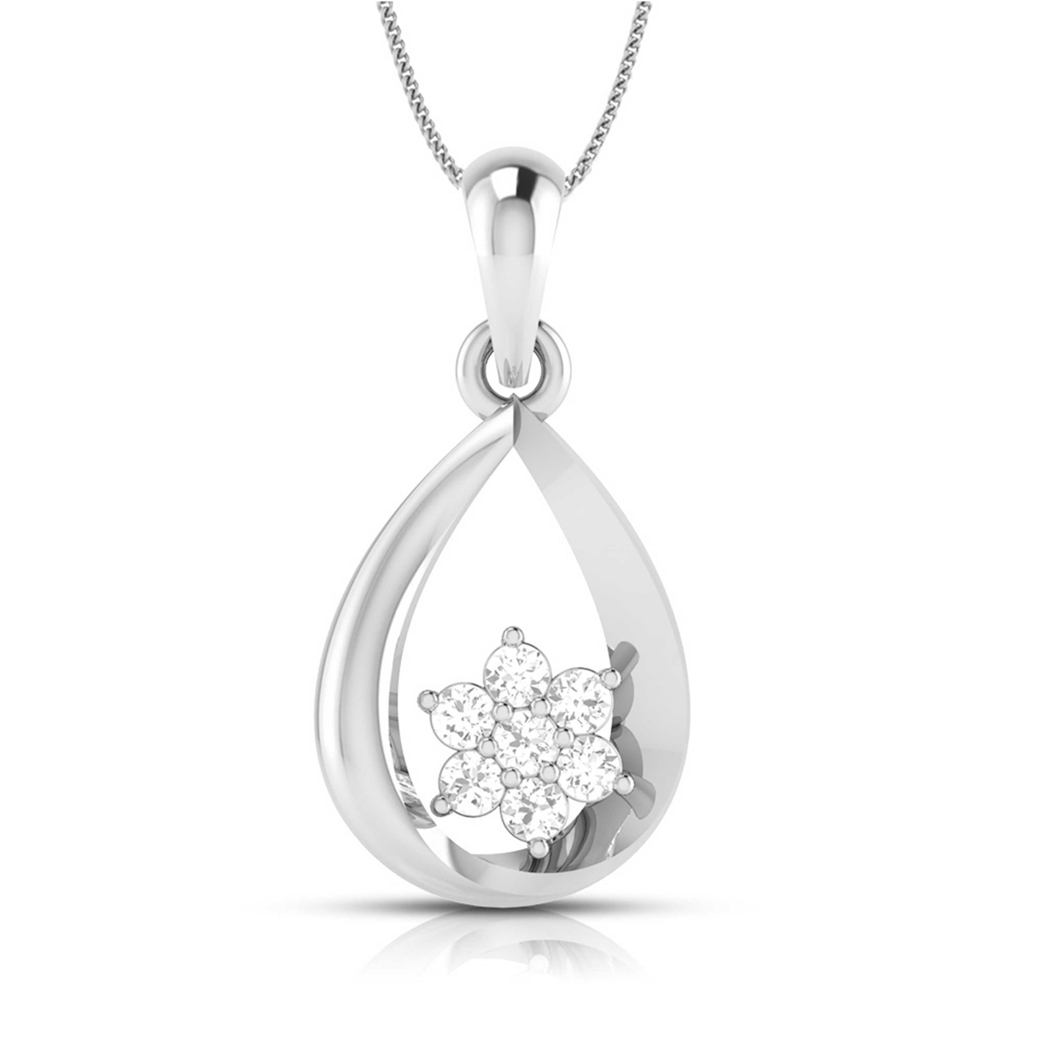 Jewelove™ Pendants & Earrings Platinum Diamond Pendant Set JL PT P BT 74-G