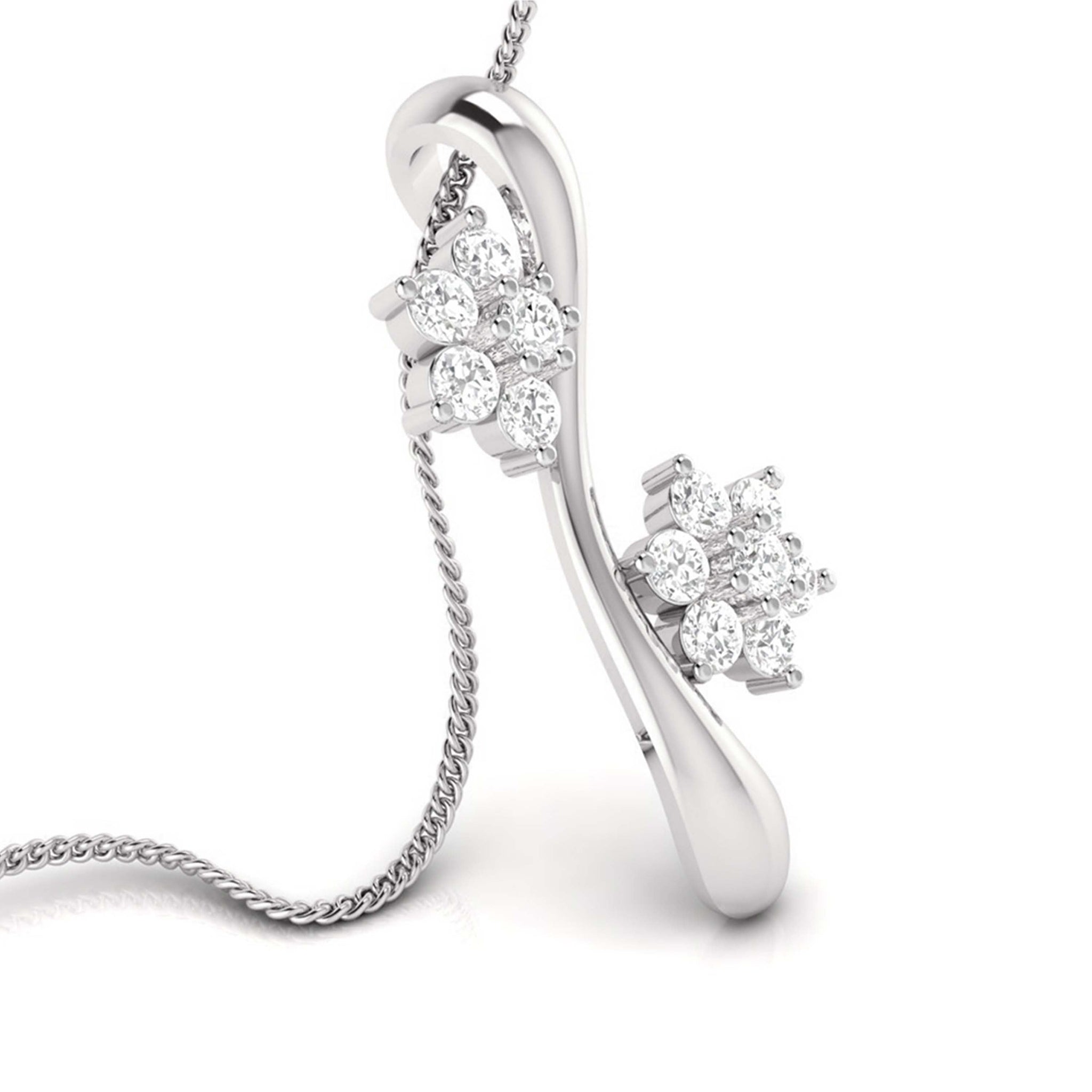 Jewelove™ Pendants & Earrings Platinum Diamond Pendant Set JL PT P BT 75-E