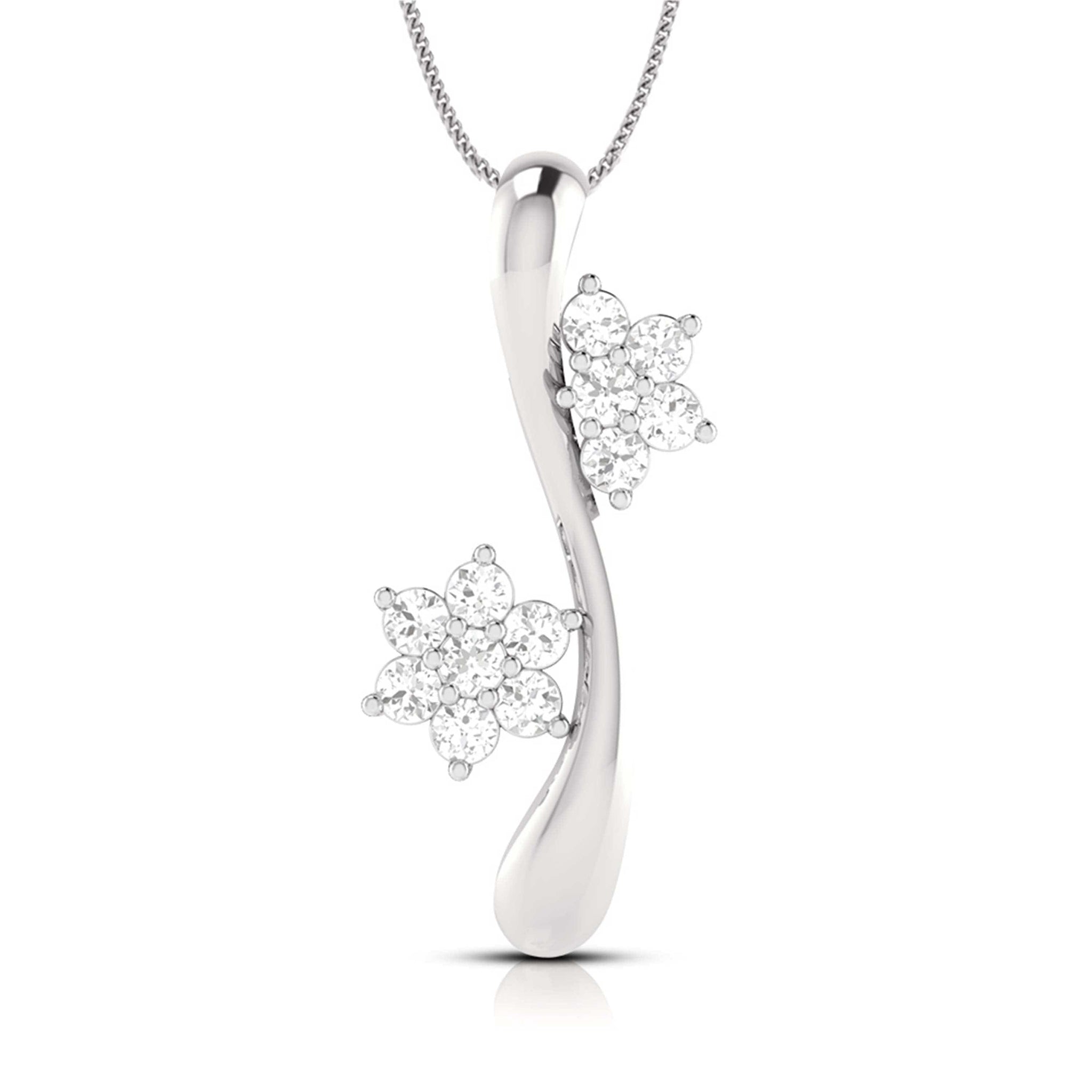 Jewelove™ Pendants & Earrings Platinum Diamond Pendant Set JL PT P BT 75-E