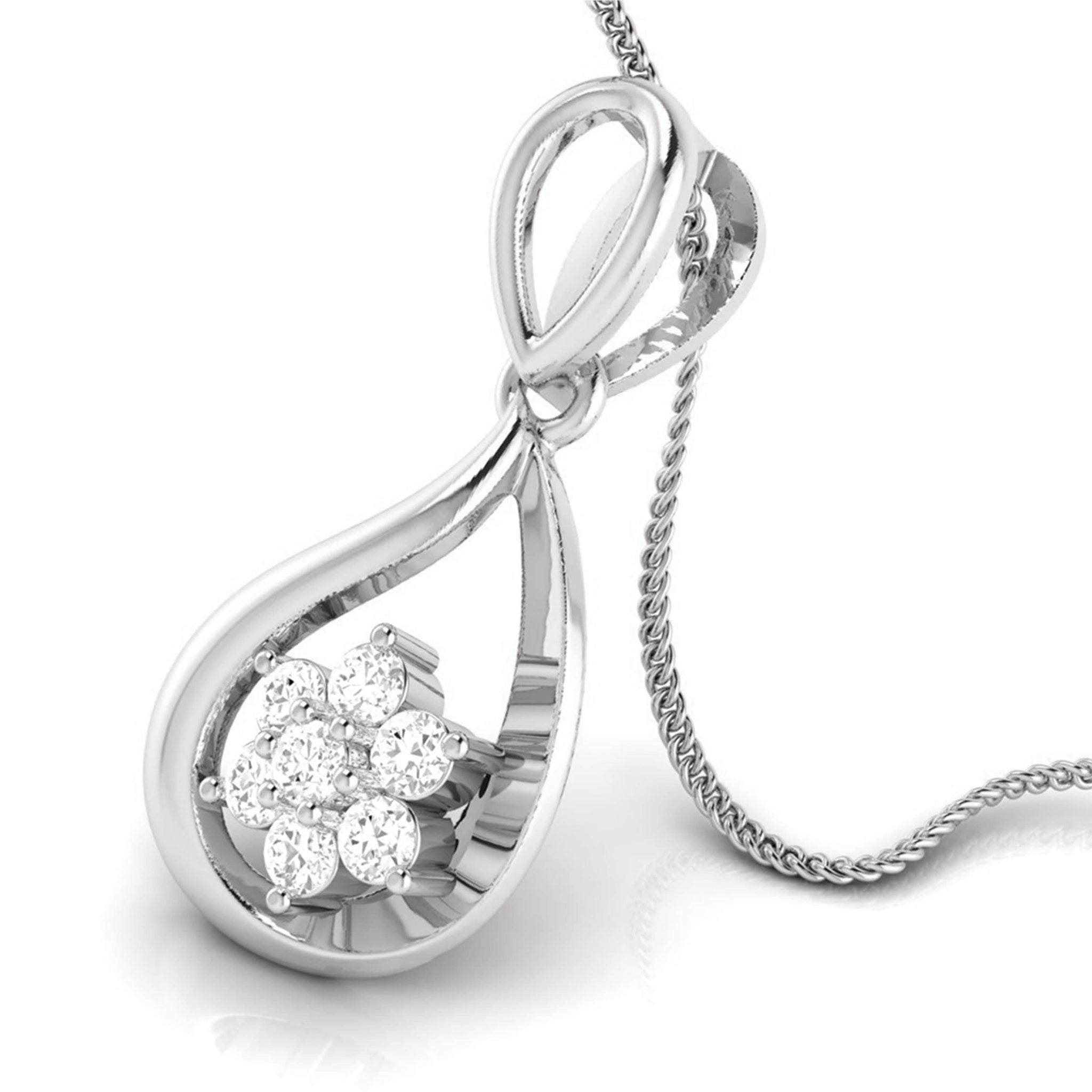 Jewelove™ Pendants & Earrings Platinum Diamond Pendant Set JL PT P BT 75-H