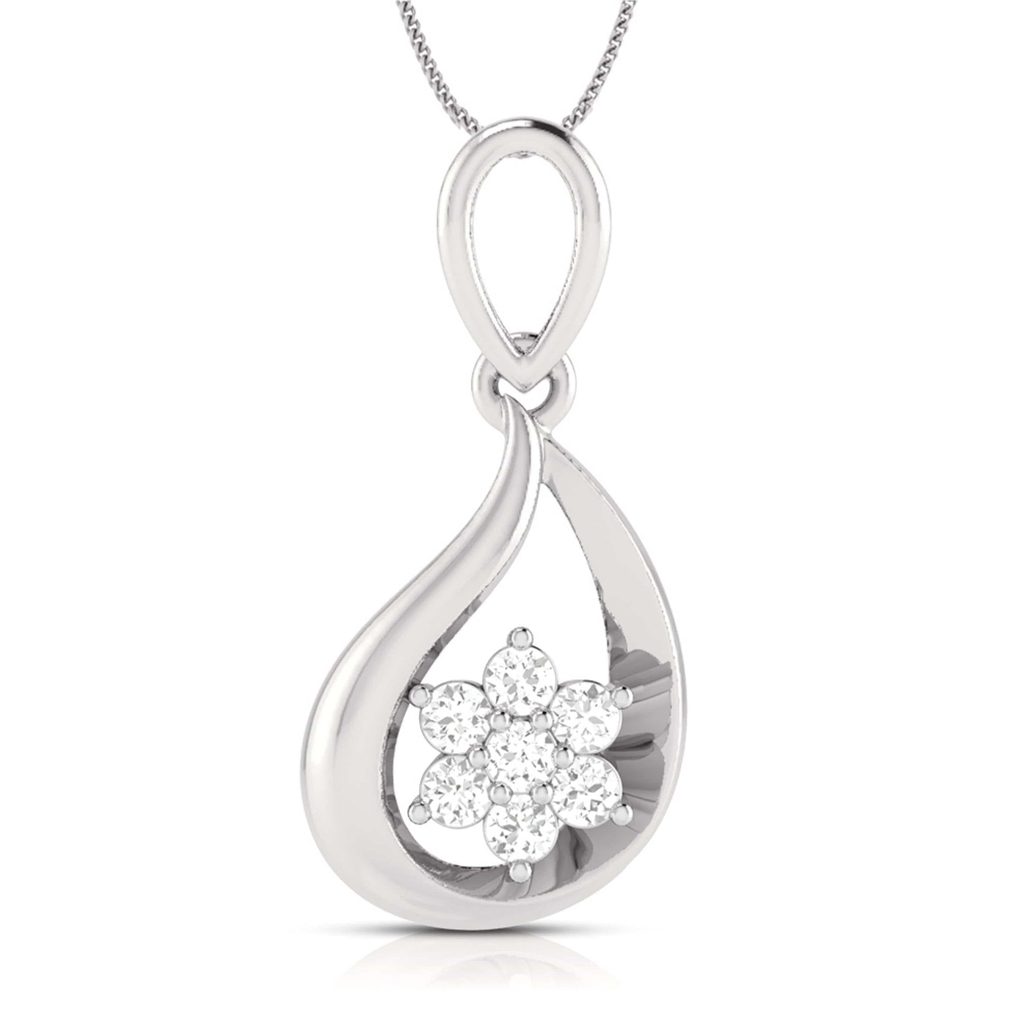 Jewelove™ Pendants & Earrings Platinum Diamond Pendant Set JL PT P BT 75-H