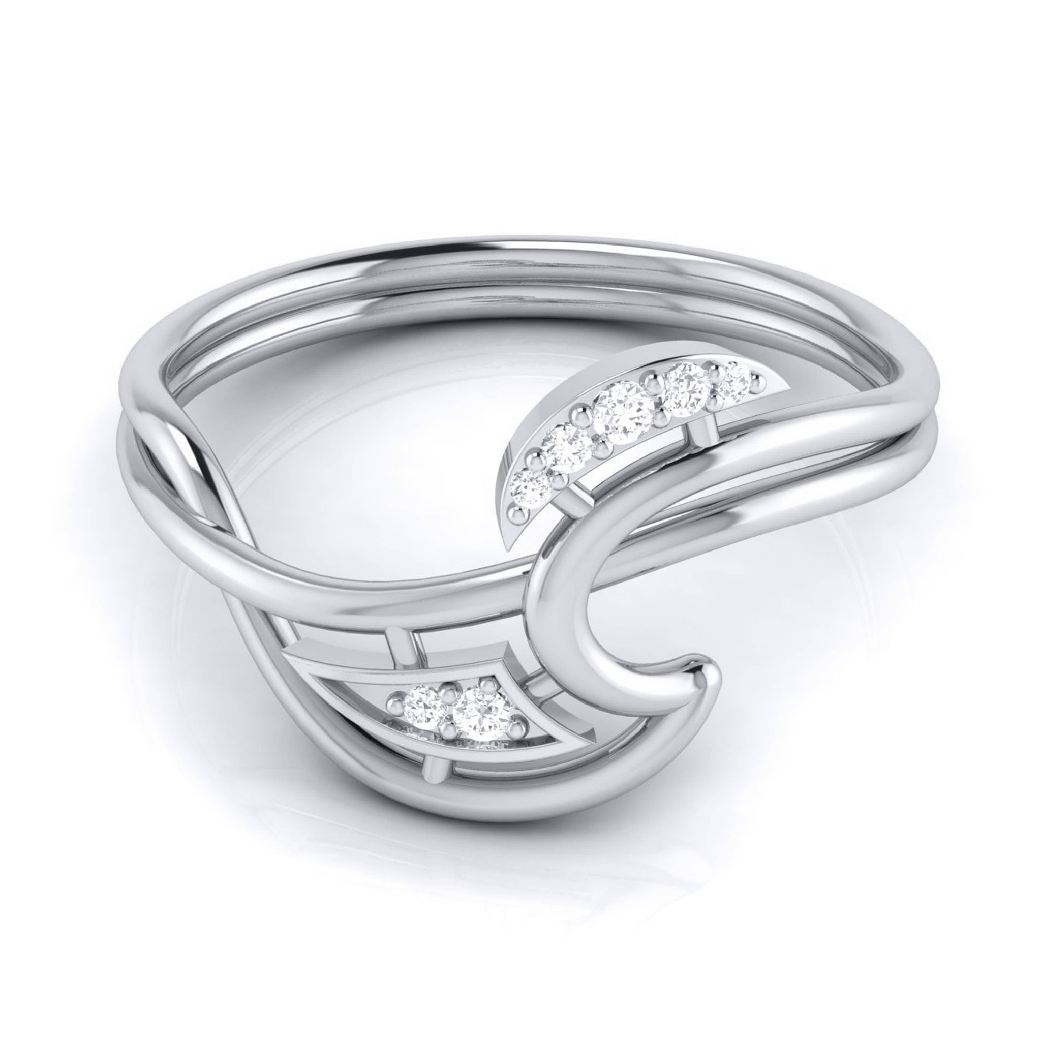 Jewelove™ Rings Platinum Diamond Ring for Women JL PT LR 102