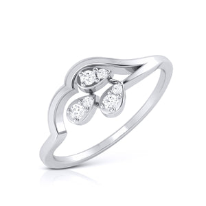 Jewelove™ Rings SI IJ / Women's Band only Platinum Diamond Ring for Women JL PT LR 112