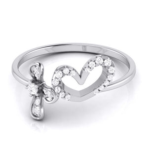 Jewelove™ Rings Platinum Diamond Ring for Women JL PT LR 134