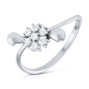 Jewelove™ Rings SI IJ / Women's Band only Platinum Diamond Ring for Women JL PT LR 23