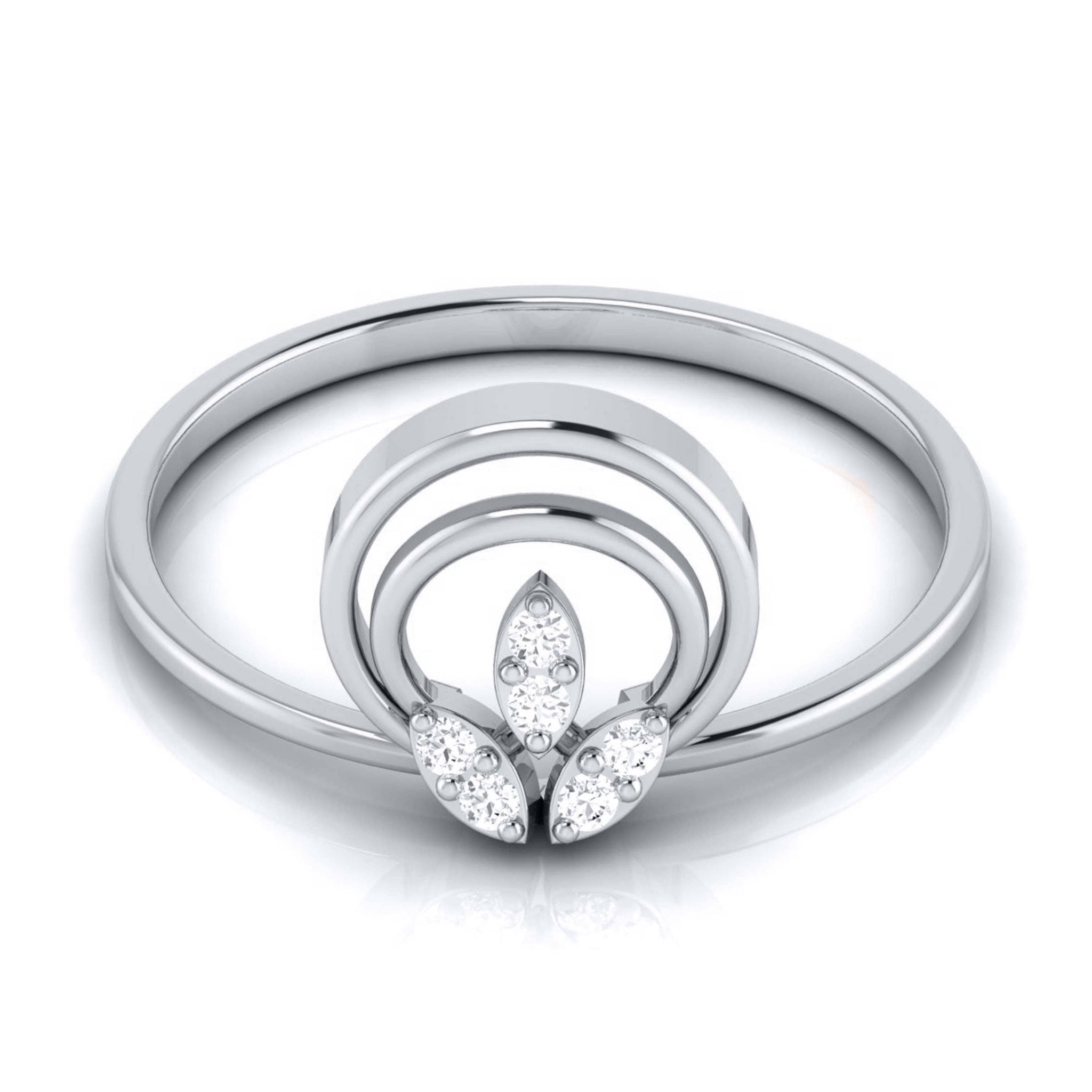 Jewelove™ Rings Platinum Diamond Ring for Women JL PT LR 28