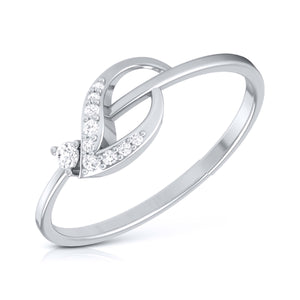 Jewelove™ Rings SI IJ / Women's Band only Platinum Diamond Ring for Women JL PT LR 35