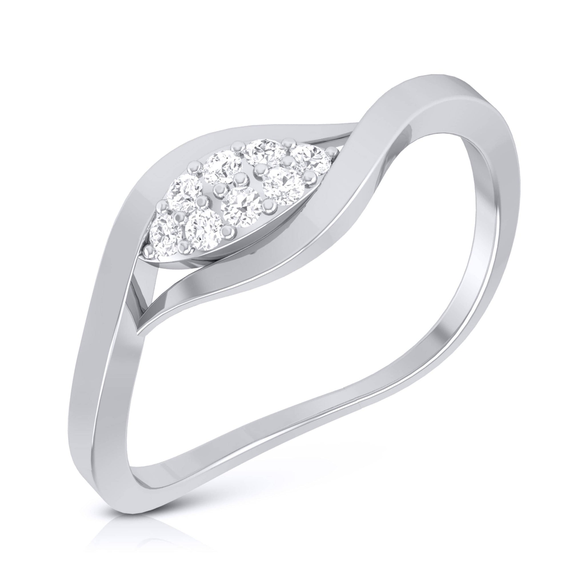 Jewelove™ Rings SI IJ / Women's Band only Platinum Diamond Ring for Women JL PT LR-57