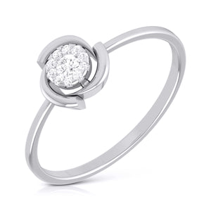 Jewelove™ Rings SI IJ / Women's Band only Platinum Diamond Ring for Women JL PT LR 70