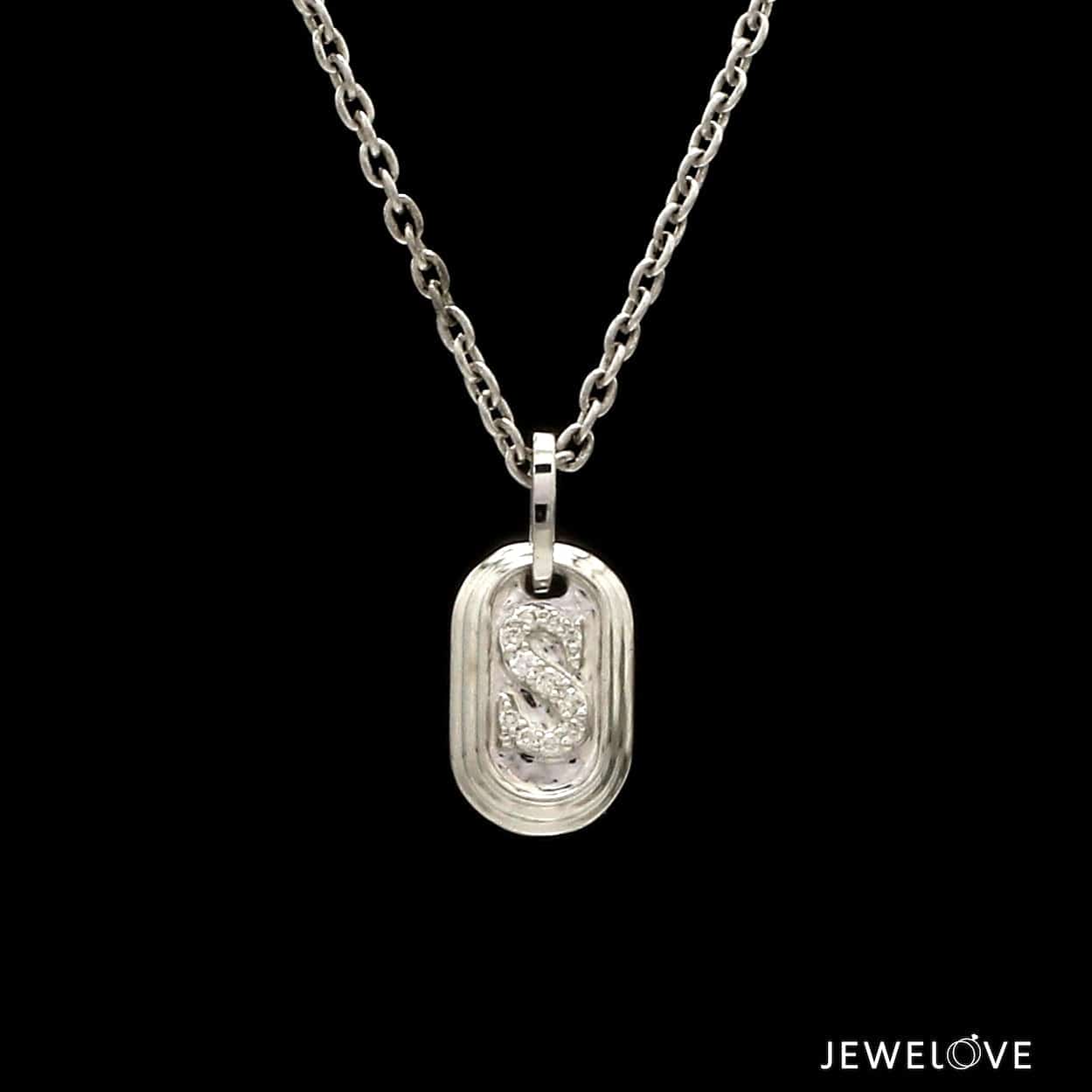 Jewelove™ Pendants Platinum Diamond S Pendant JL PT P 349