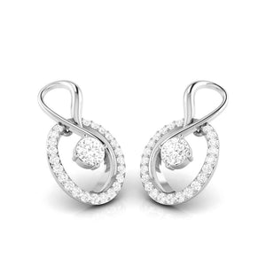 Jewelove™ Earrings Platinum Diamond Solitaire Earrings for Women JL PT E NL8518