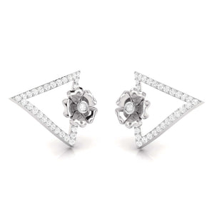 Jewelove™ Pendants & Earrings Earrings only Platinum Diamond Triangle Pendant Set JL PT P BT 39-E