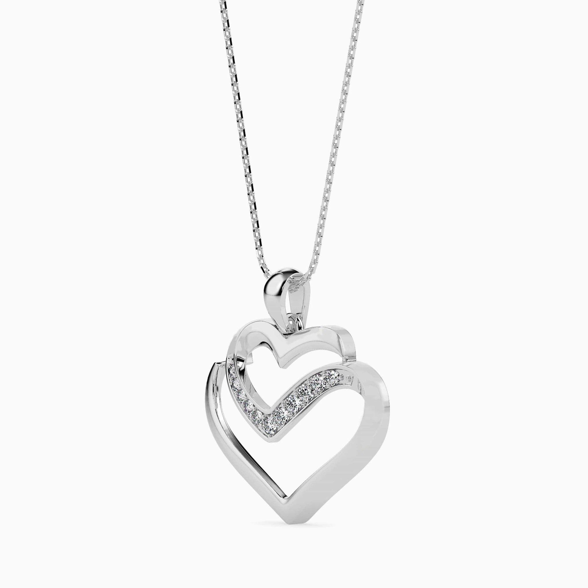 Jewelove™ Pendants Platinum Diamonds Heart Pendant for Women JL PT P 18043