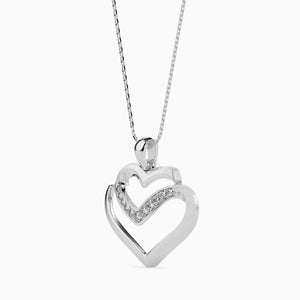 Jewelove™ Pendants Platinum Diamonds Heart Pendant for Women JL PT P 18043