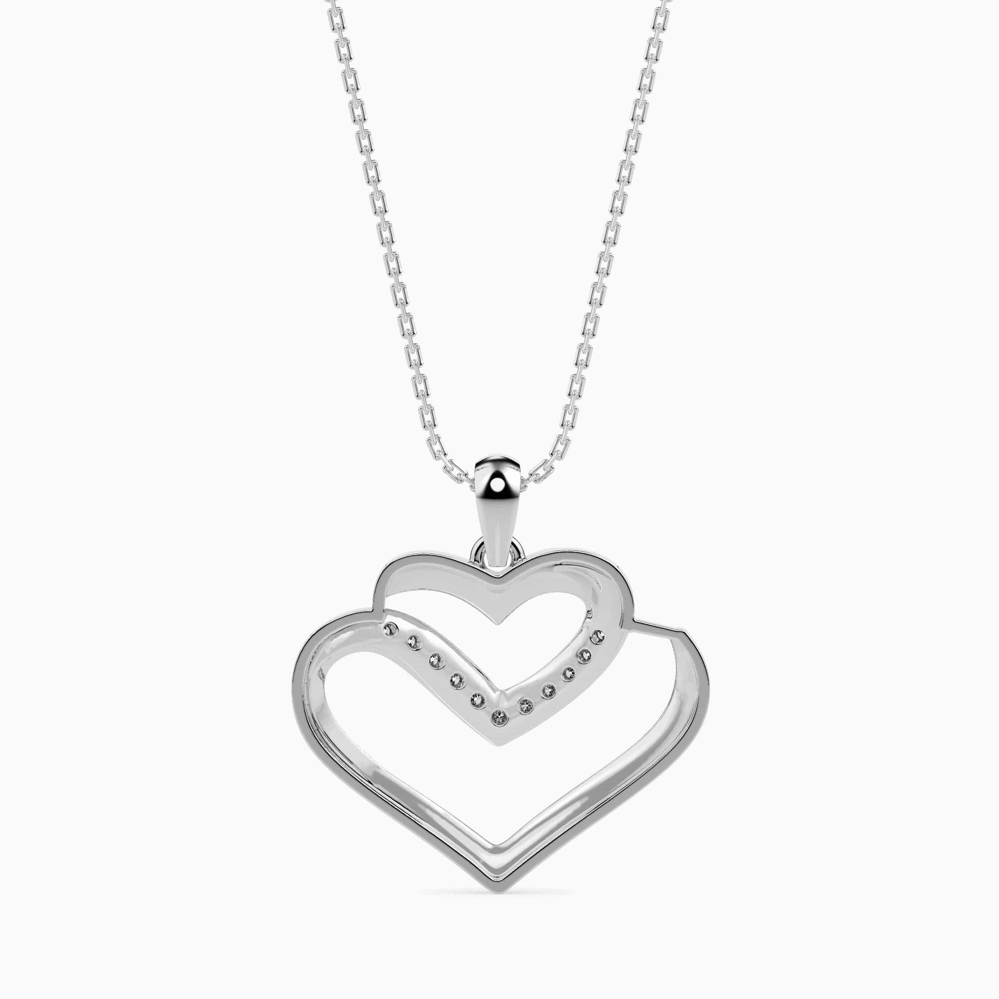 Jewelove™ Pendants Platinum Diamonds Heart Pendant for Women JL PT P 18043