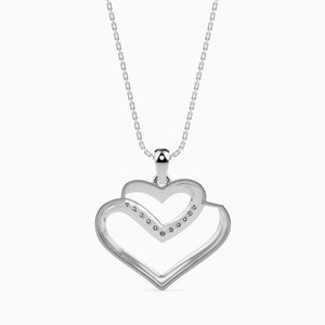 Jewelove™ Pendants Platinum Diamonds Heart Pendant for Women JL PT P 18043