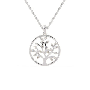 Jewelove™ Pendants SI IJ Platinum Diamonds in Circle Pendant for Women JL PT P 1222