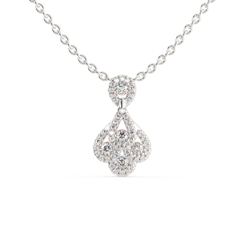 Artistic Halleli Platinum And Rose Gold Diamond Necklace for women under  185K - Candere by Kalyan Jewellers