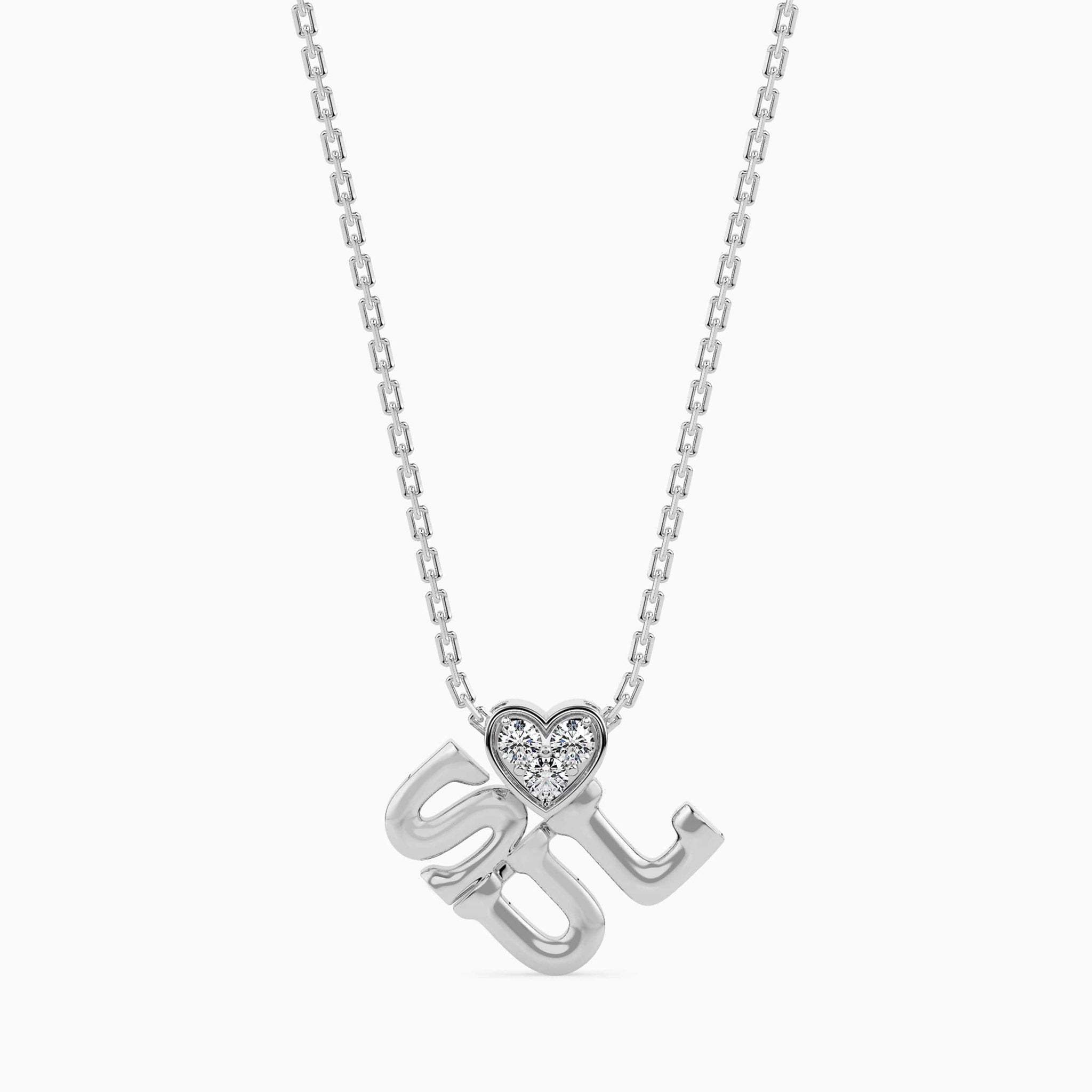 Jewelove™ Pendants SI IJ Platinum Diamonds Soul Heart Pendant for Women JL PT P 18049