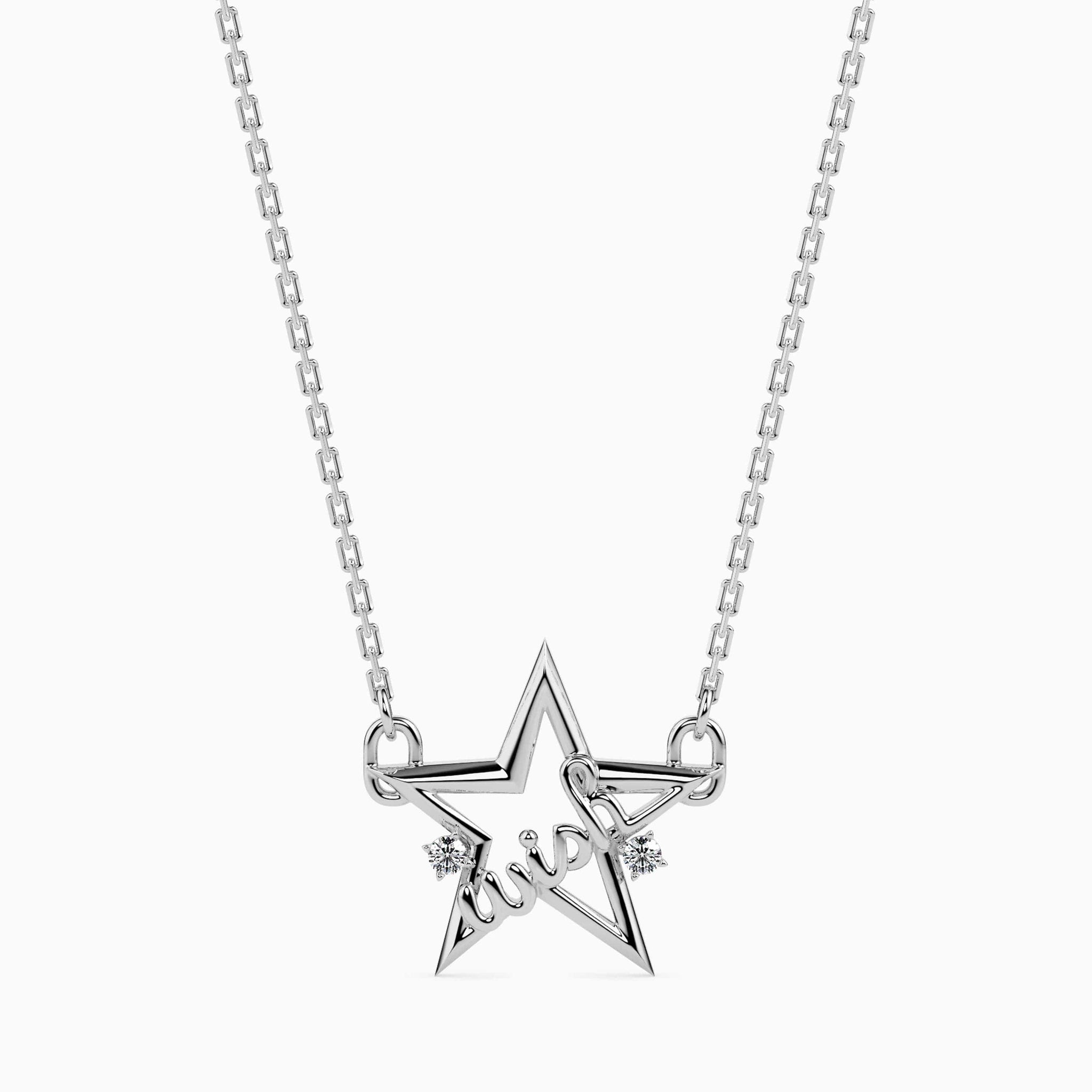 Jewelove™ Pendants Platinum Diamonds Star Pendant for Women JL PT P 18039