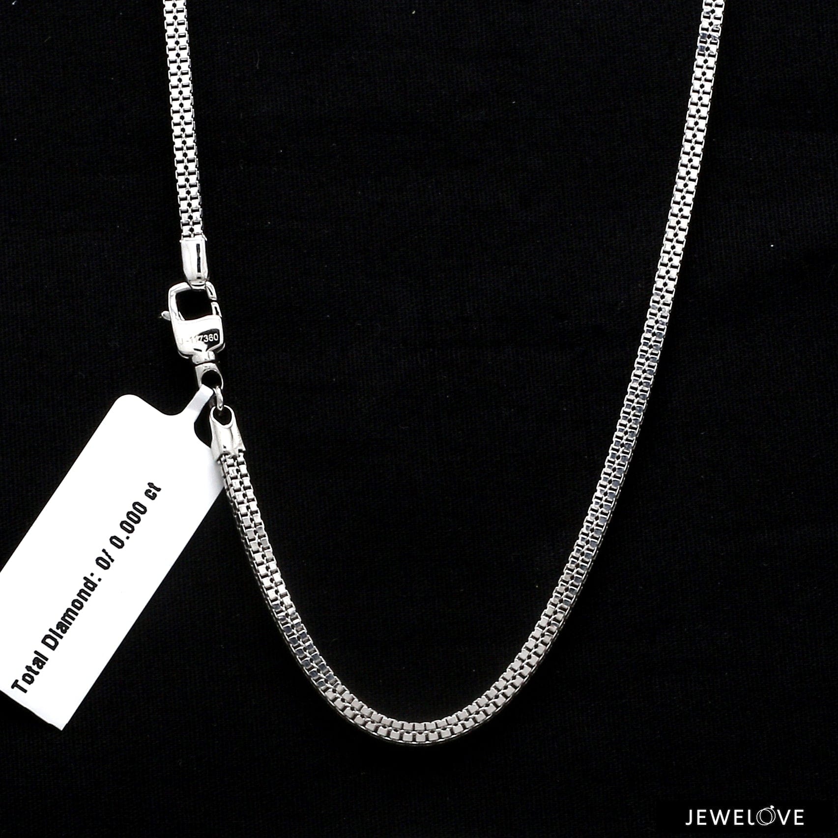 Jewelove™ Chains Platinum Double Box Chain for Men JL PT CH 1194