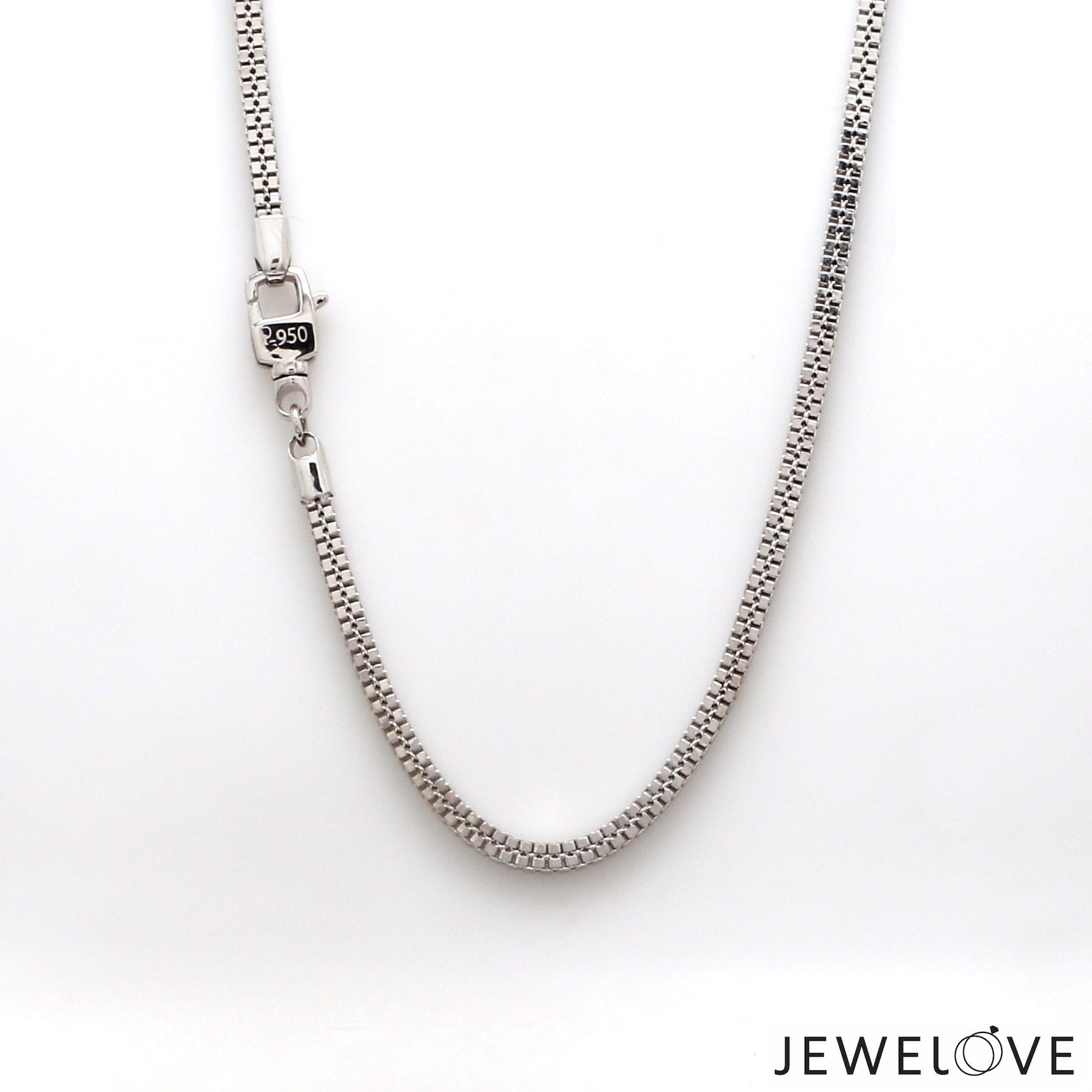 Jewelove™ Chains Platinum Double Box Chain for Men JL PT CH 1194