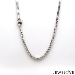 Jewelove™ Chains Platinum Double Box Chain for Men JL PT CH 1194