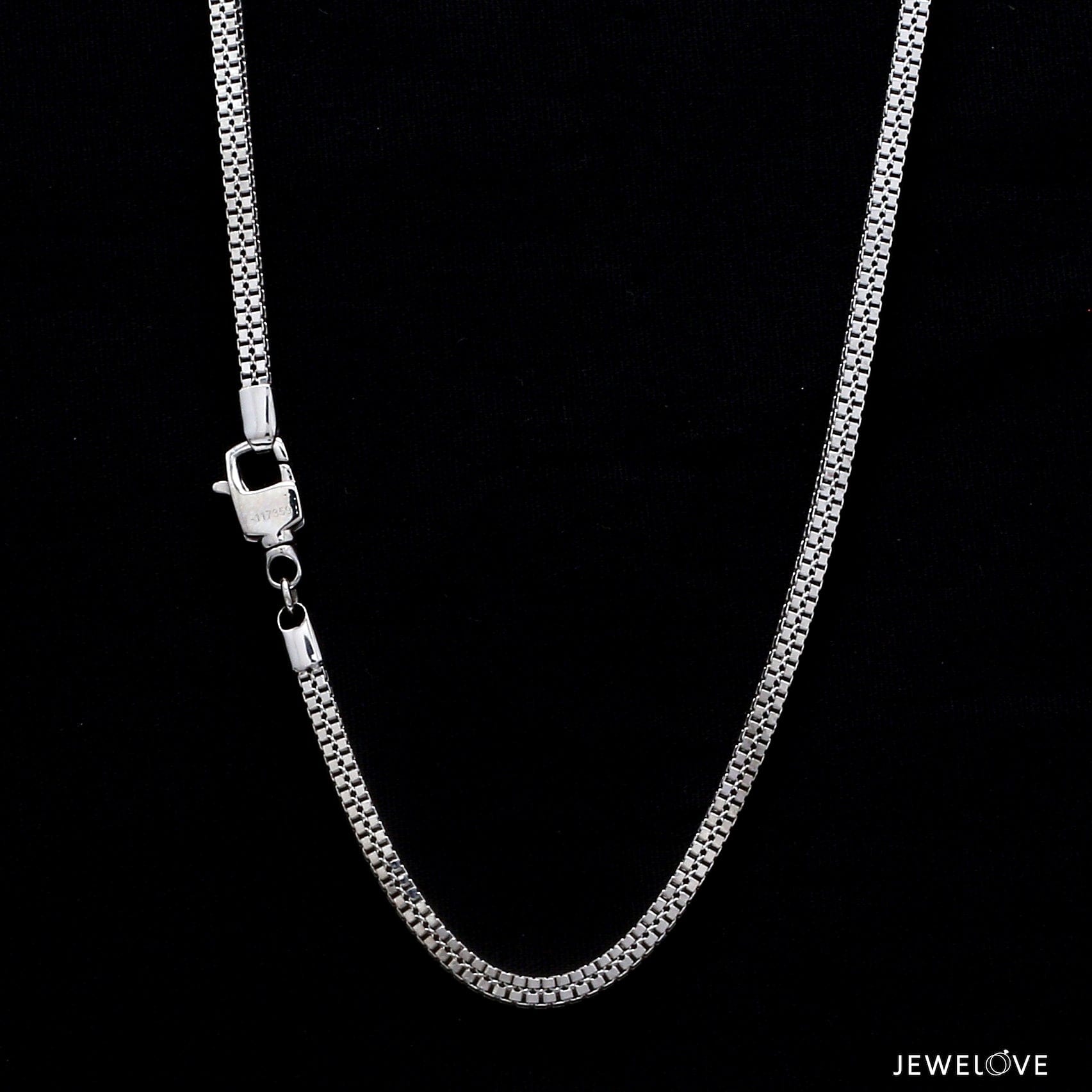 Jewelove™ Chains Platinum Double Box Chain for Men JL PT CH 1194