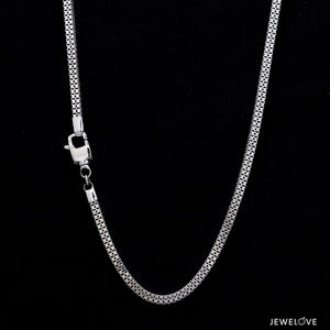 Jewelove™ Chains Platinum Double Box Chain for Men JL PT CH 1194