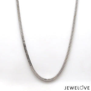 Jewelove™ Chains Platinum Double Box Chain for Men JL PT CH 1194