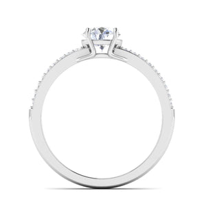 Jewelove™ Rings Platinum Double Shank Diamond Solitaire Setting for 1 Carat Diamond JL PT 7002-M