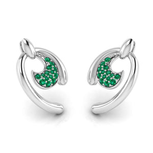 Jewelove™ Earrings Platinum Emerald Earrings for Women JL PT E NL8636E