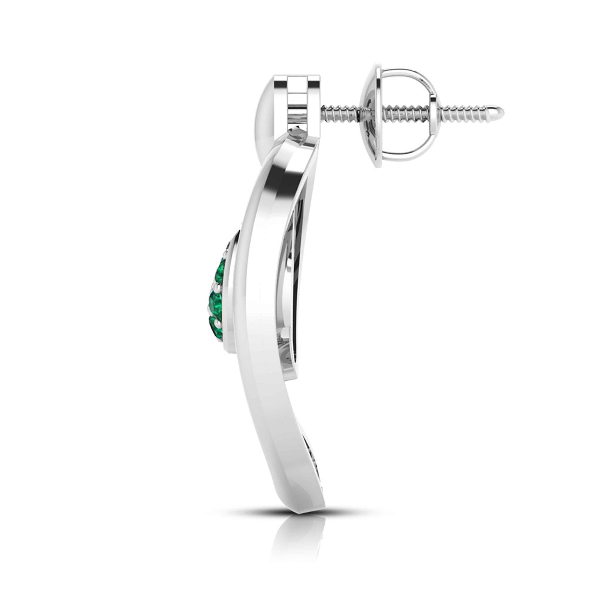 Jewelove™ Earrings Platinum Emerald Earrings for Women JL PT E NL8636E