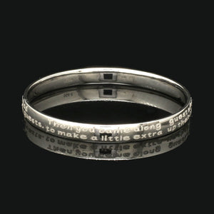 Jewelove™ Bangles & Bracelets Platinum Engraved Baby Kada for Men JL PTB 1289