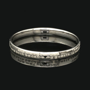 Jewelove™ Bangles & Bracelets Platinum Engraved Baby Kada for Men JL PTB 1289