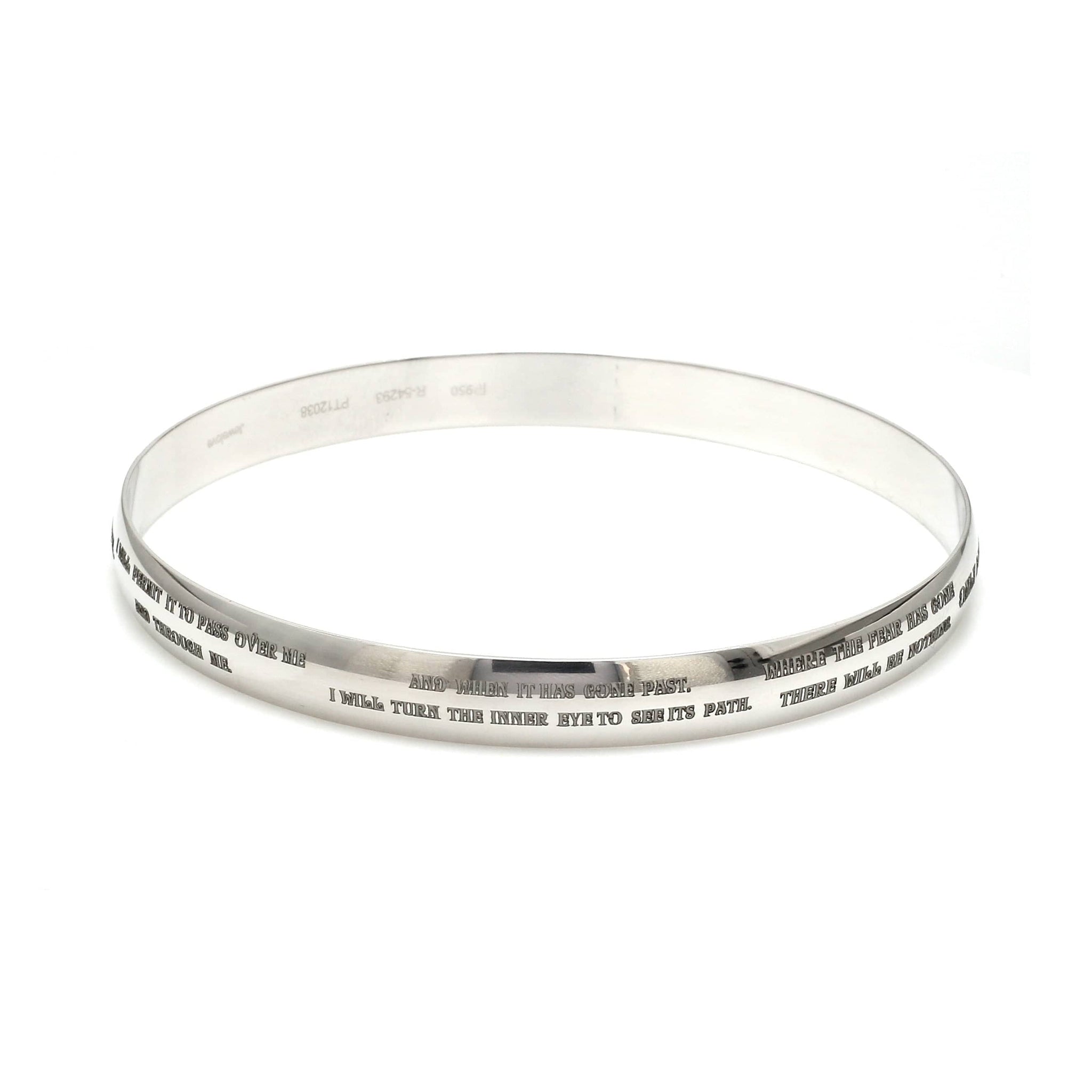 Jewelove™ Bangles & Bracelets Platinum Engraved Kada for Men JL PTB 1288