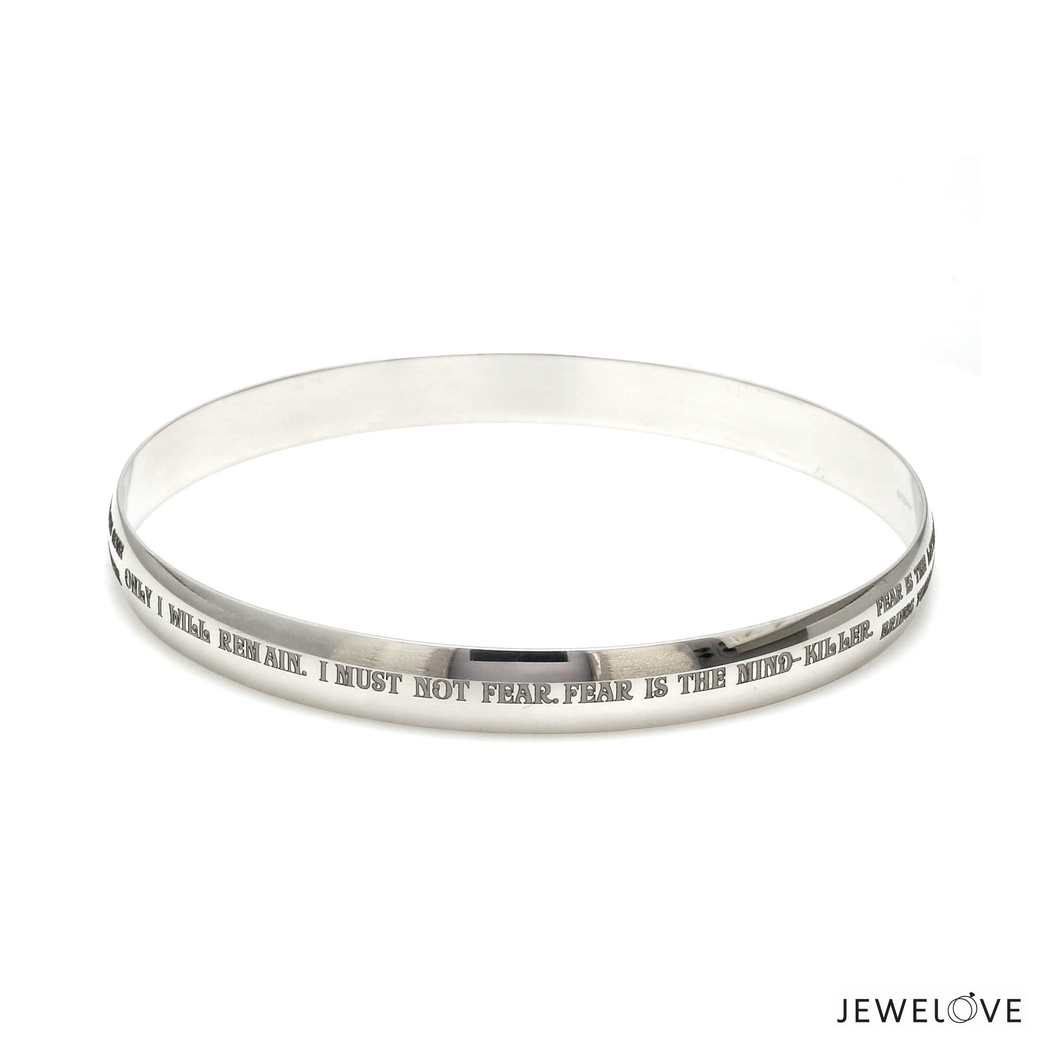 Jewelove™ Bangles & Bracelets Platinum Engraved Kada for Men JL PTB 1288