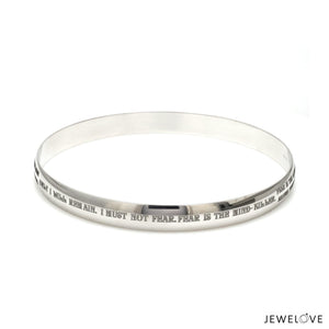 Jewelove™ Bangles & Bracelets Platinum Engraved Kada for Men JL PTB 1288