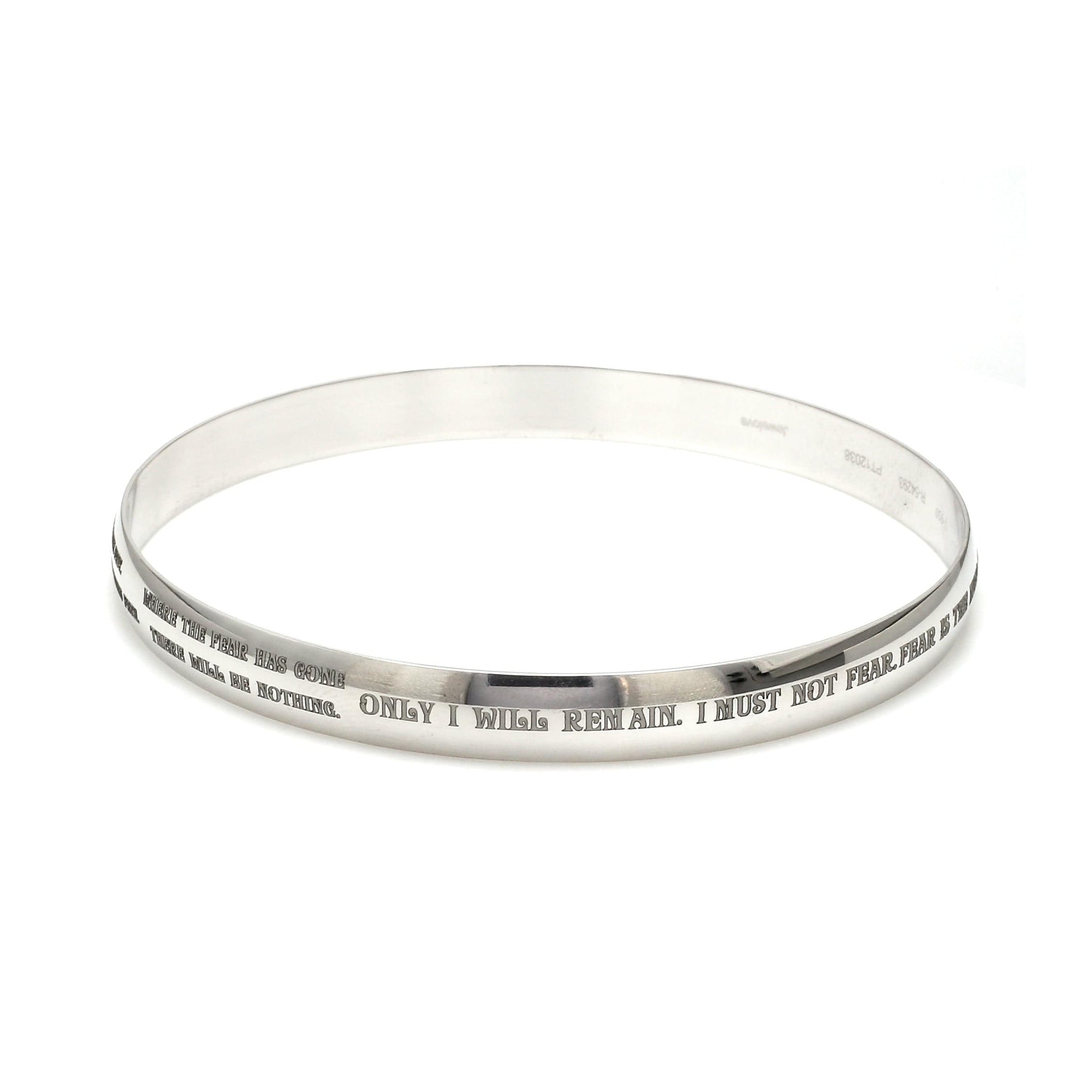 Jewelove™ Bangles & Bracelets Platinum Engraved Kada for Men JL PTB 1288