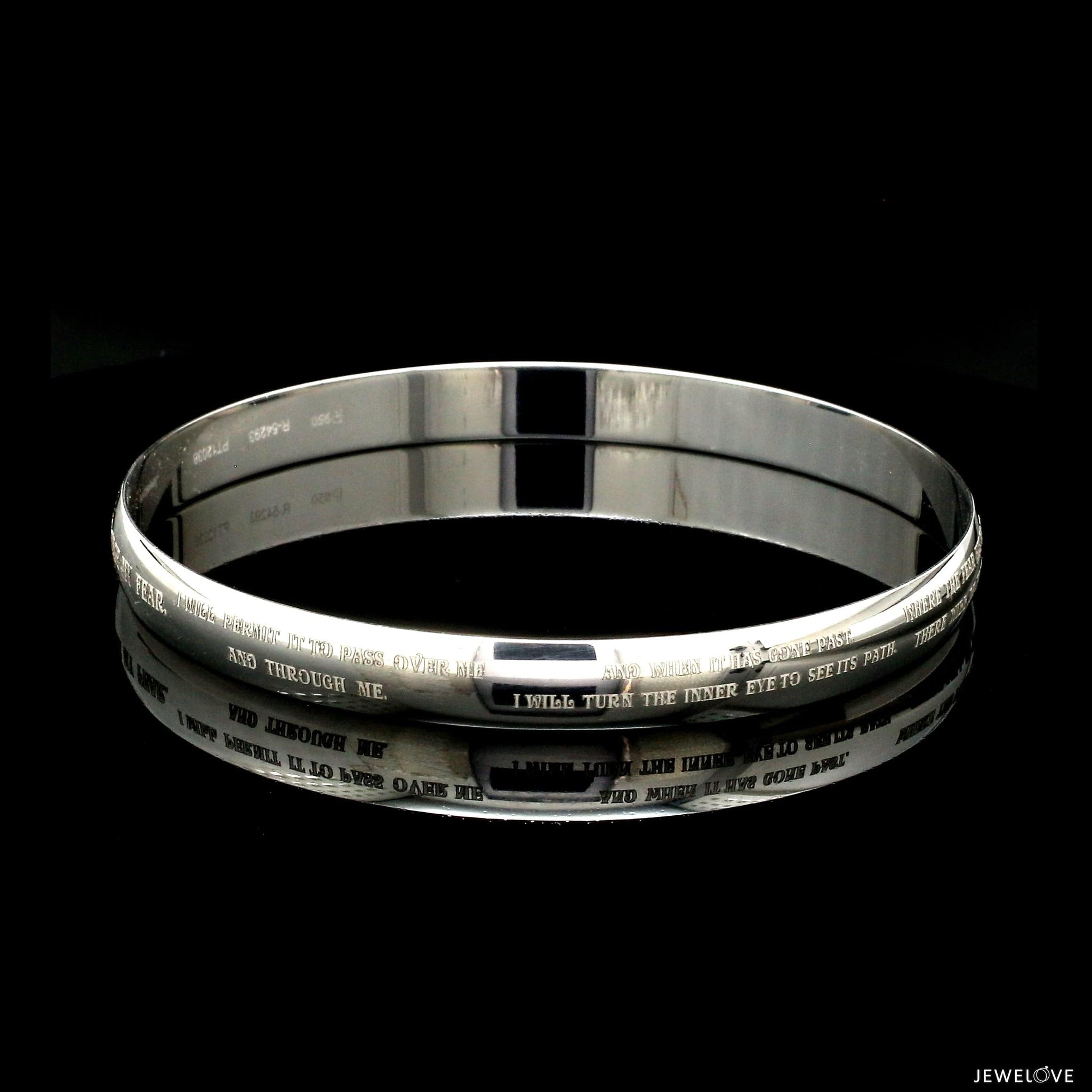 Jewelove™ Bangles & Bracelets Platinum Engraved Kada for Men JL PTB 1288